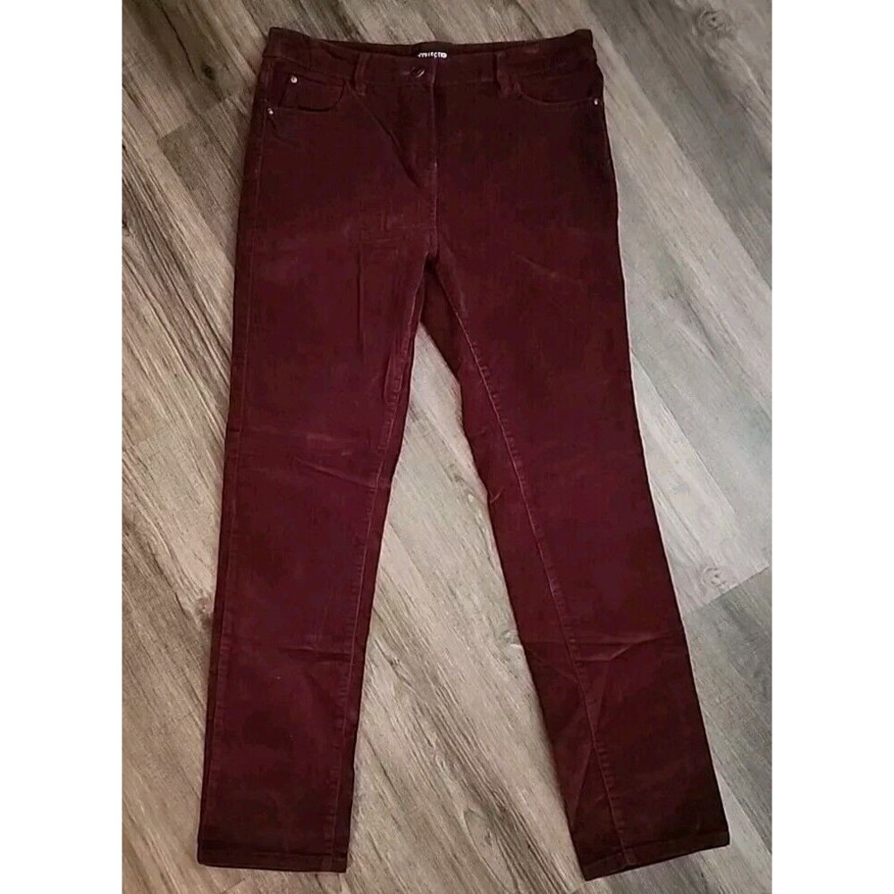 Red Women's Corduroy Pants 12 The Collection Debenhams Straight  Burgandy Jeans